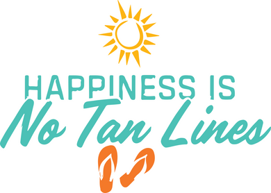 5 Pack of Happiness Is No Tan Lines Stickers