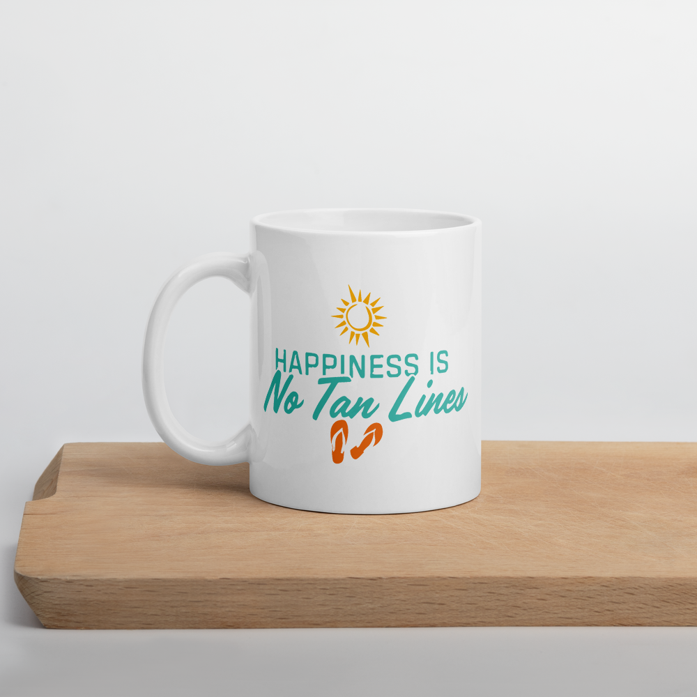 Happiness Is No Tan Lines Mug